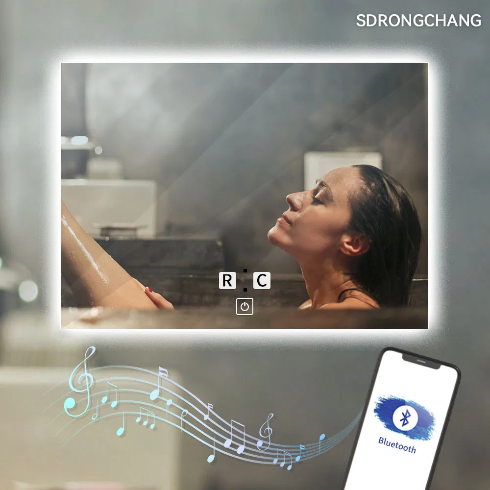 Hot Selling 6-Way Touch Button Blue_Tooth Magnifying Backlit Mirror with LED Light