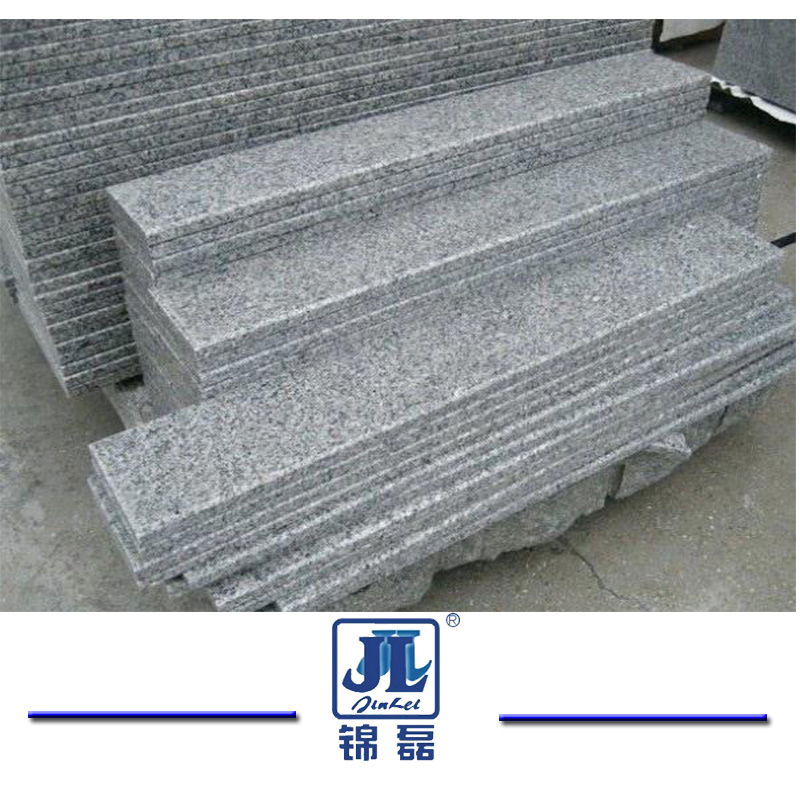 Light Grey Granite Rusty Yellow Granite Stone Indoor Staircase