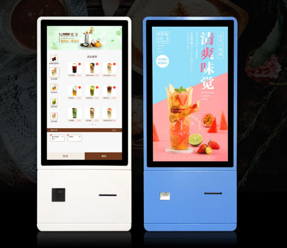 27 Inch LCD Display Digital Signage Advertising Touchscreen Monitor Payment Inforamtion Self-Service Food Kiosk