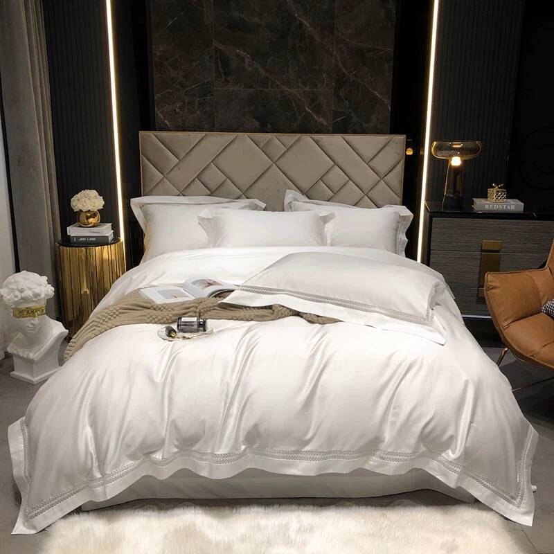 Elegant Linen Blend 4-Piece Duvet Set