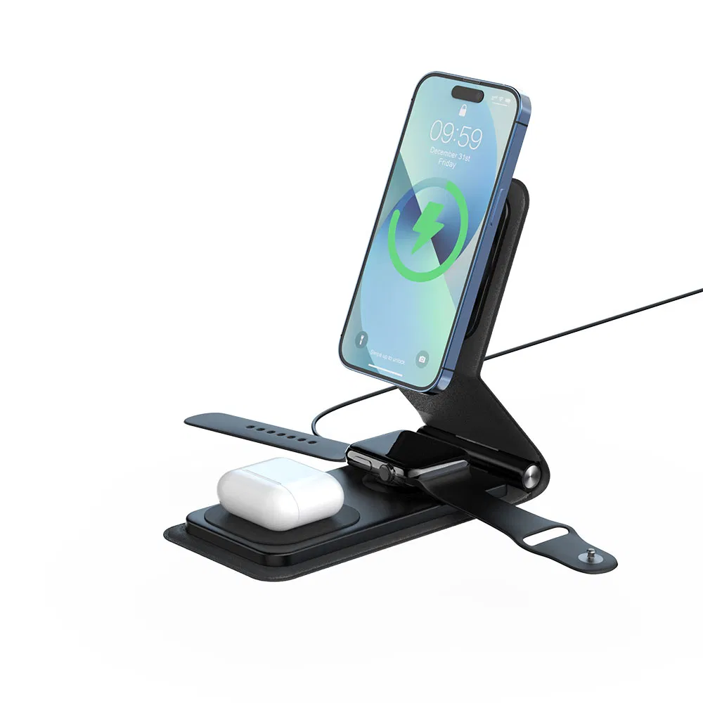 Беспроводная зарядка 3 в 1 для iPhone, AirPods и Apple Watch