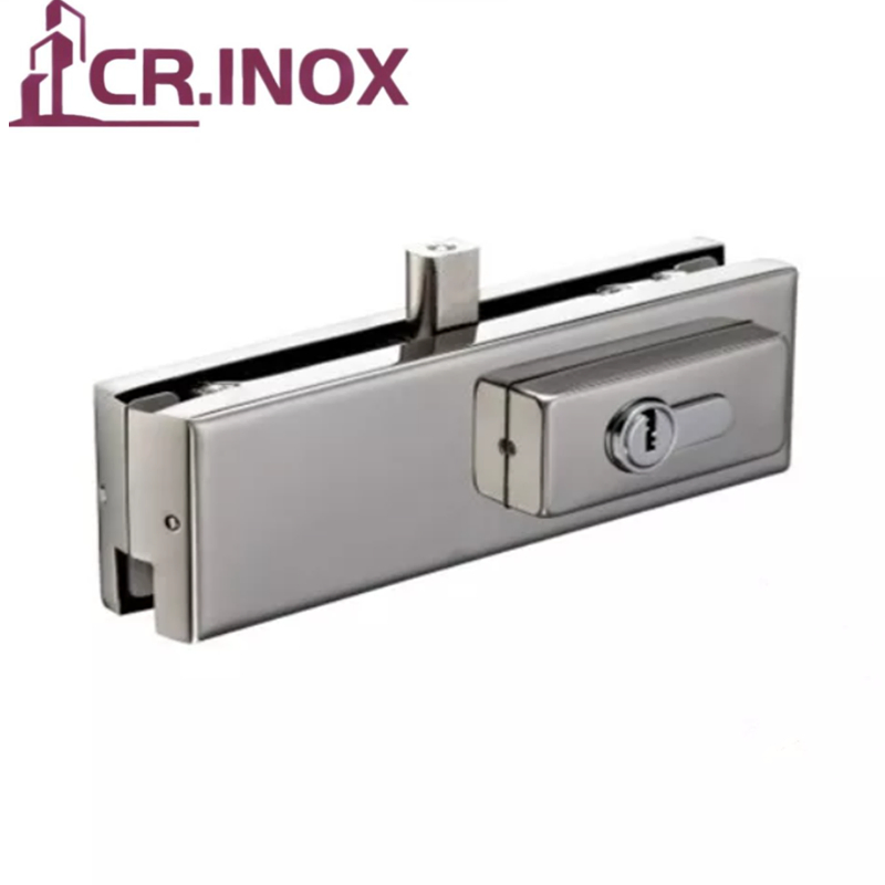 Stainless Steel Hydraulic Frameless Glass Door Patch Fitting with Door Lock