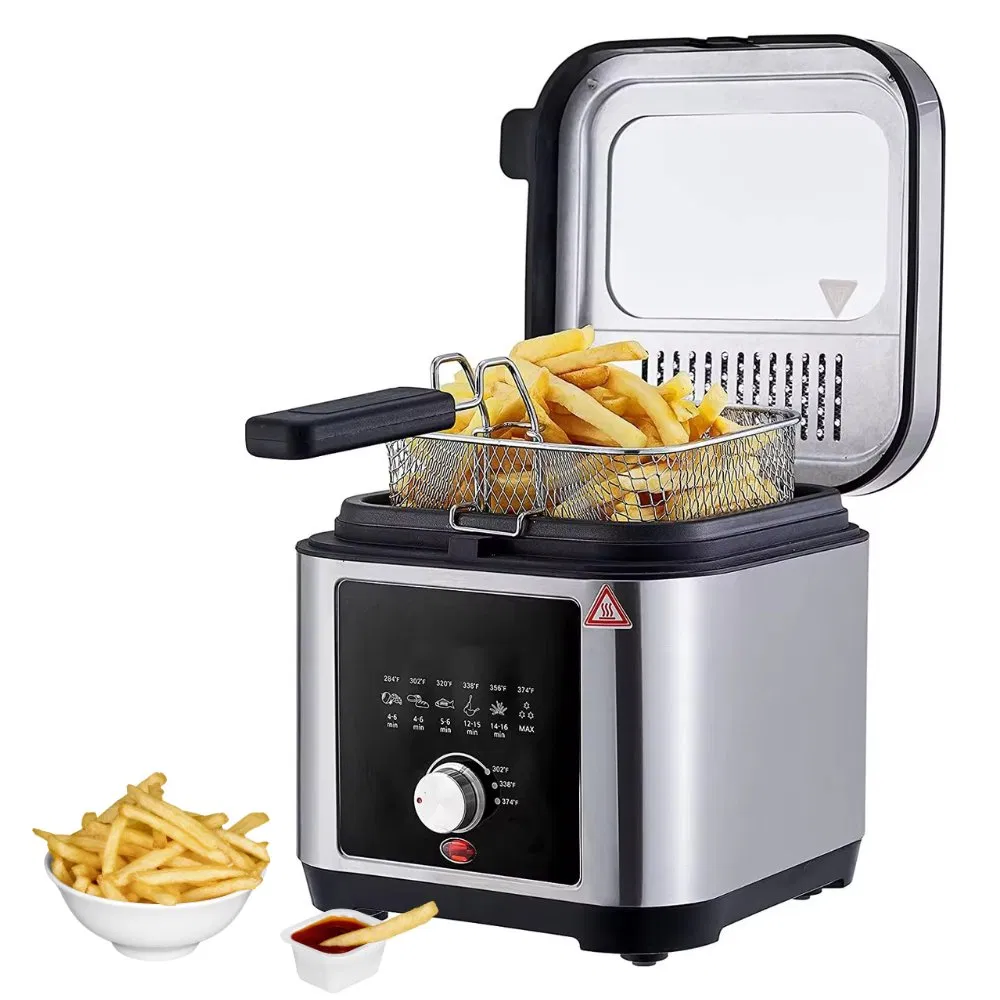 Electric Deep Fryer Household Frying 2.5L Oil Capacity Stainless Steel Housing