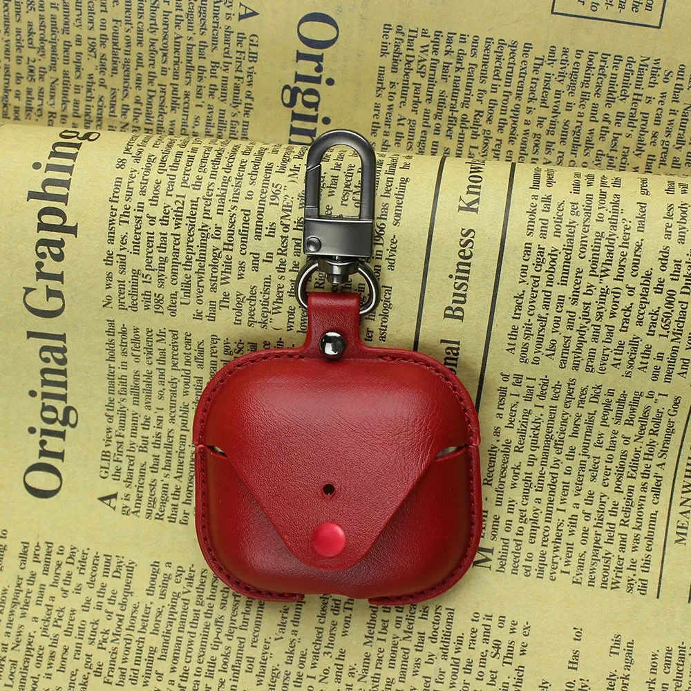 2026 Factory PU Leather Case for Airpods PRO, Portable Shockproof Protective Cover for Apple Airpods