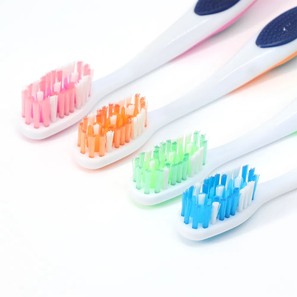 OEM Multi Action Handle Complete Clean Adult Toothbrush/Tooth Brush with Customized Colors, Bristles and Package