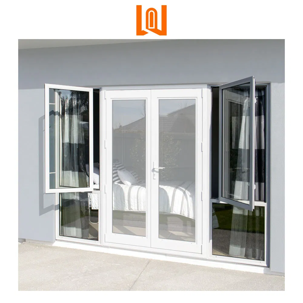 Wanjia Wholesale Home French White Plastic Glass Window UPVC Casement Window