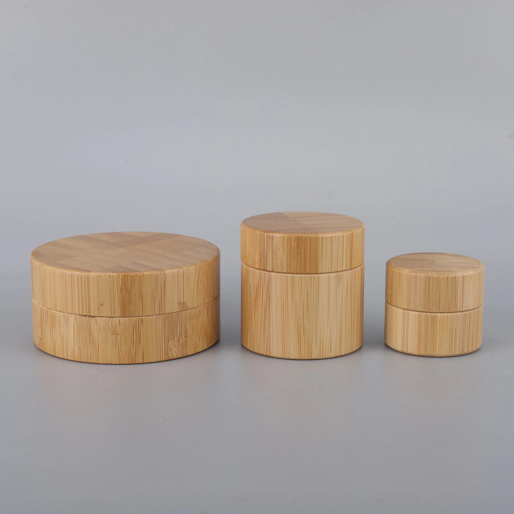 Бамбуковые баночки для косметики 5-150г с деревянной крышкой