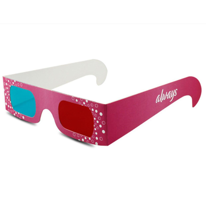 Promotional Paper Anaglyph 3D Glasses Paper 3D Glasses View Anaglyph Red/Blue 3D Glass for Movie Video