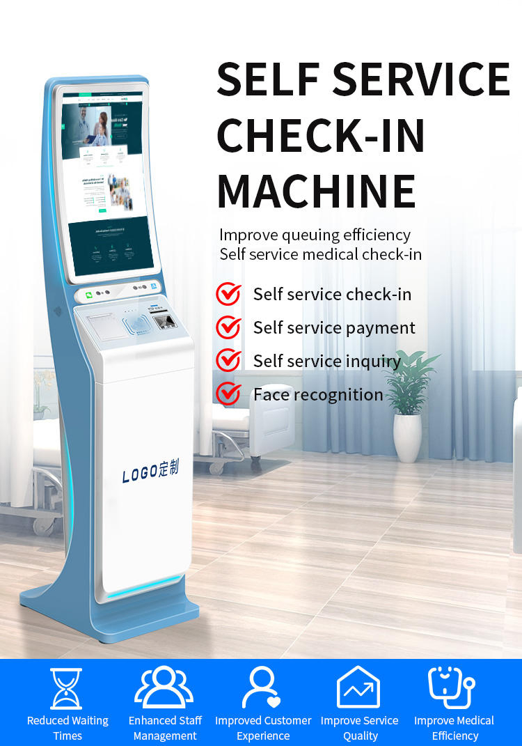 21.5 Inch Ordering Self-Service for Restaurant Barcode Bill Payment Kiosk Self- Service Curved Kiosks
