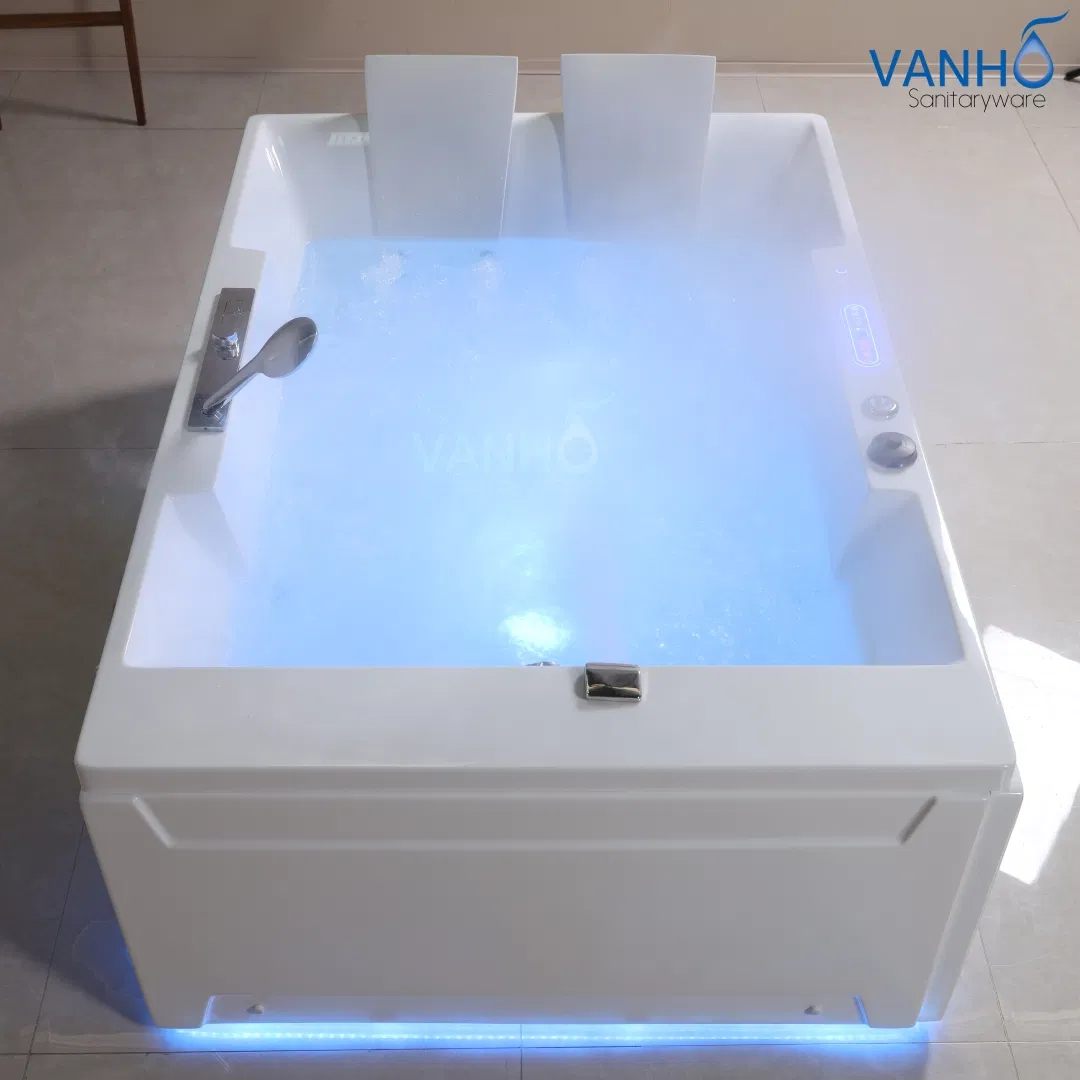 Угловая акриловая ванна с гидромассажем и ароматерапией