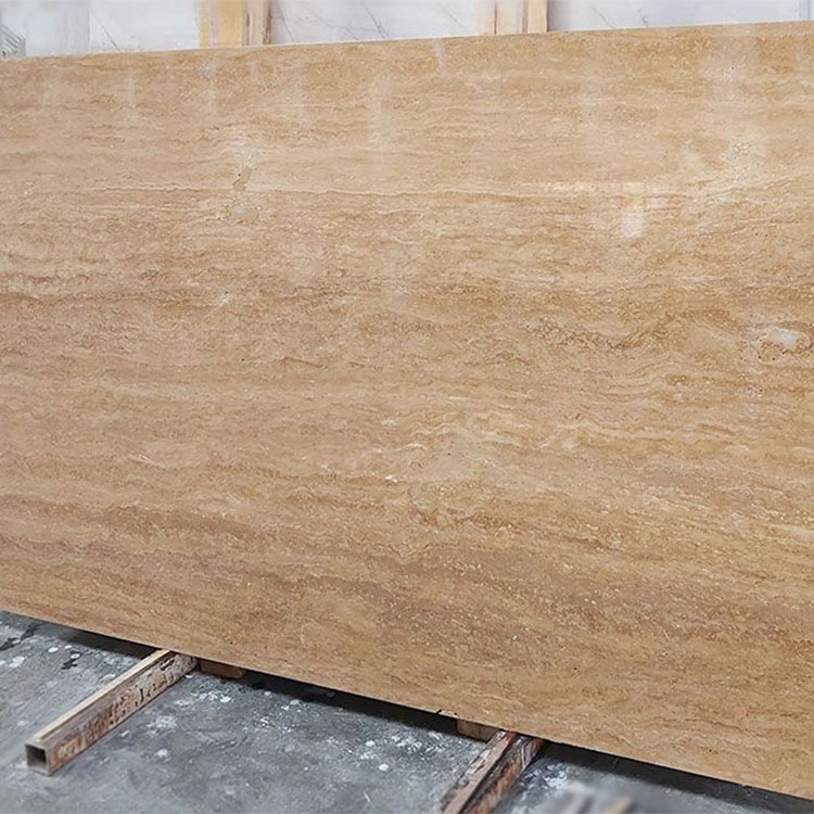 Beige Travertine Slab Dining Table Coffee Stone Table Tiles