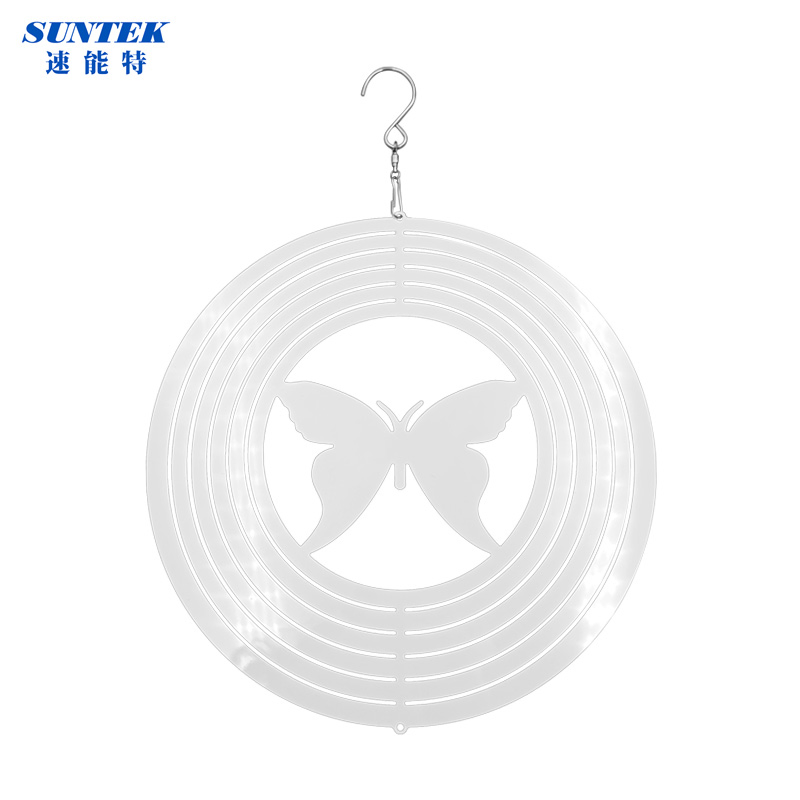 Metal White Plain Double Sided Sublimation Aluminum Wind Spinner