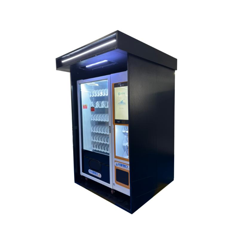 High Security Outdoor Snack Beverage Vending Machine with Shelter for School Park Gym