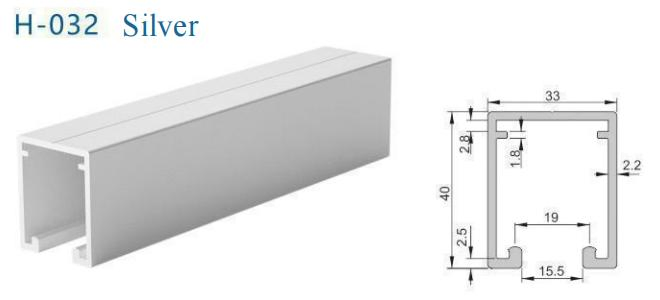Elegant Reasonable Price Suitable 8mm Glass up Down Side Aluminum Frame Track Rail