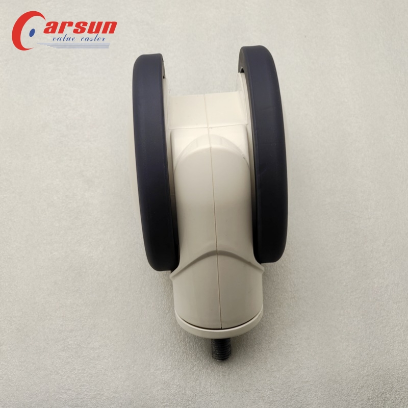 Medical Casters Manufacturer 5-Inch M12 Threaded Stem Double Brake Medical Casters Hospital Cart Bed Caster Wheels