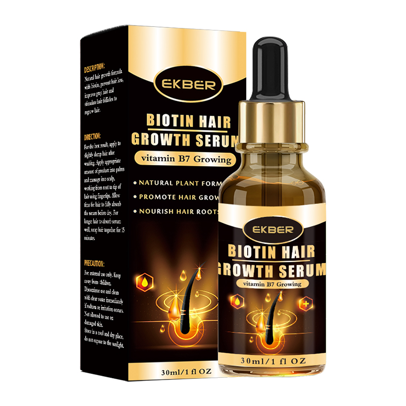 100% Natural Organic Effective Anti Loss Hair Treatment Regrowth Oil for Men and Women Biotin Hair Growth Serum
