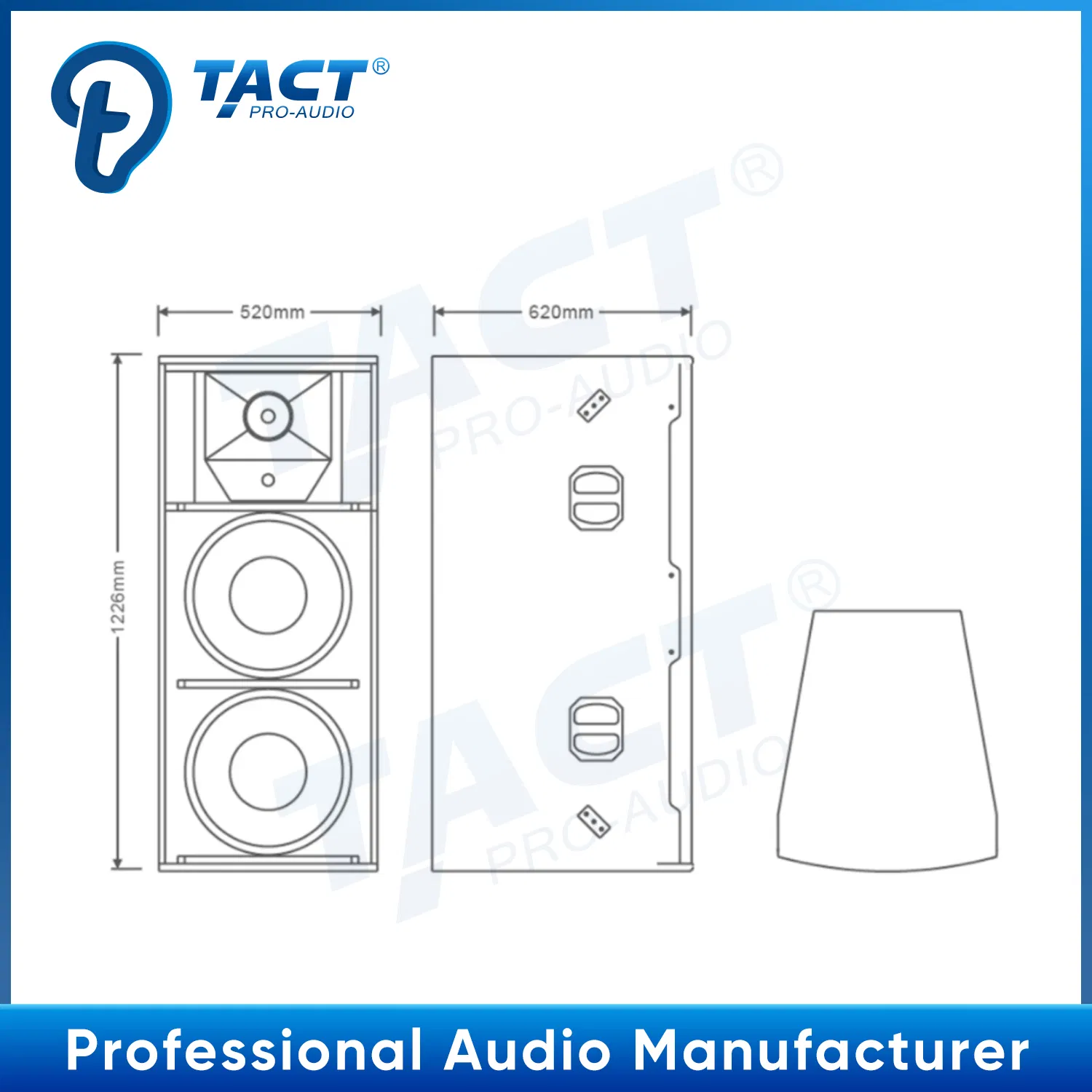 Waterproof Dual 15 Inch PRO Audio 3 Way Sound Speaker System