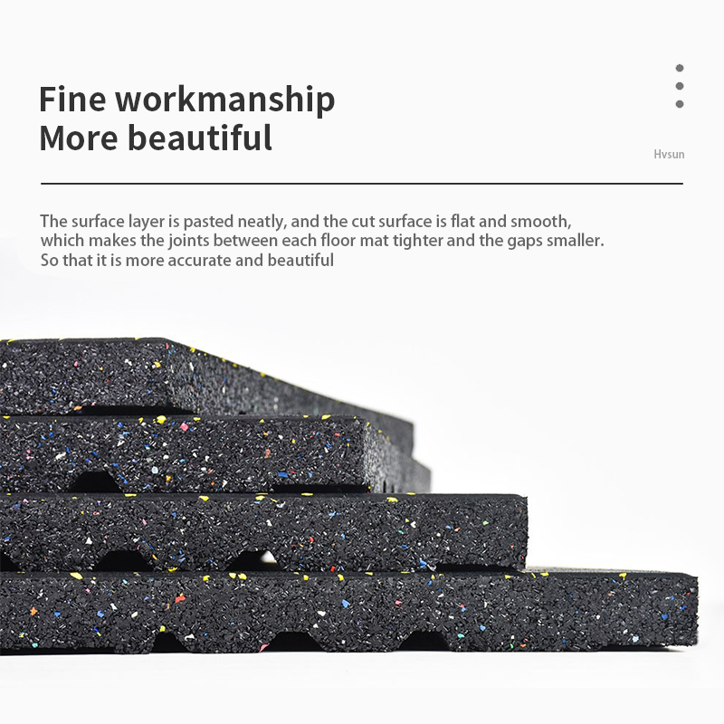 Commercial Rubber Floor Mat Sports Rubber Flooring Gym Rubber Flooring Thickened Shock-Absorbing Anti-Smashing Cushion Mat