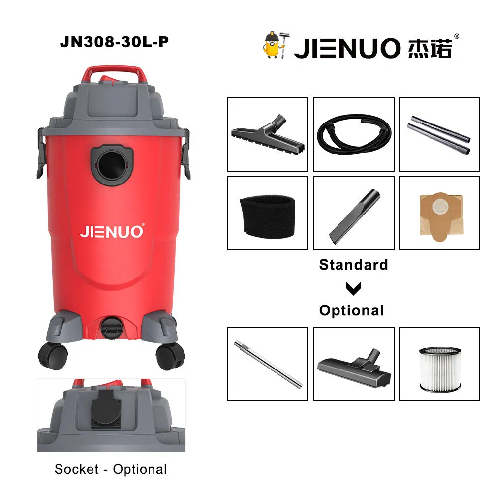 PP Tank Vacuum Cleaner Hot Selling 30L Vacuum Cleaner with Drain for Home Carpet Cleaning