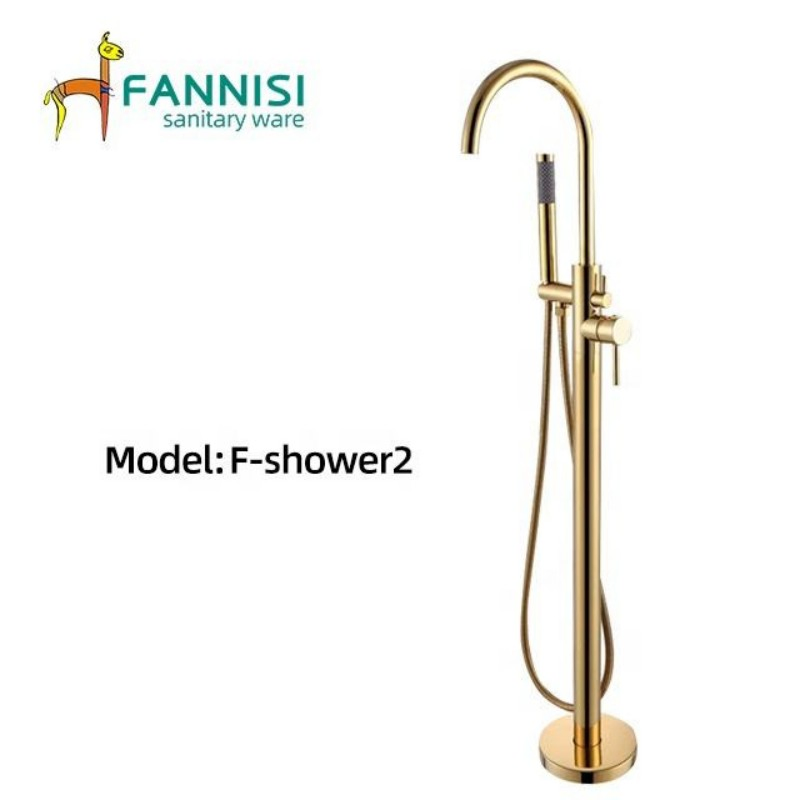 Bathroom Golden Finish Bathroom Freestanding Toilet Shower Factory