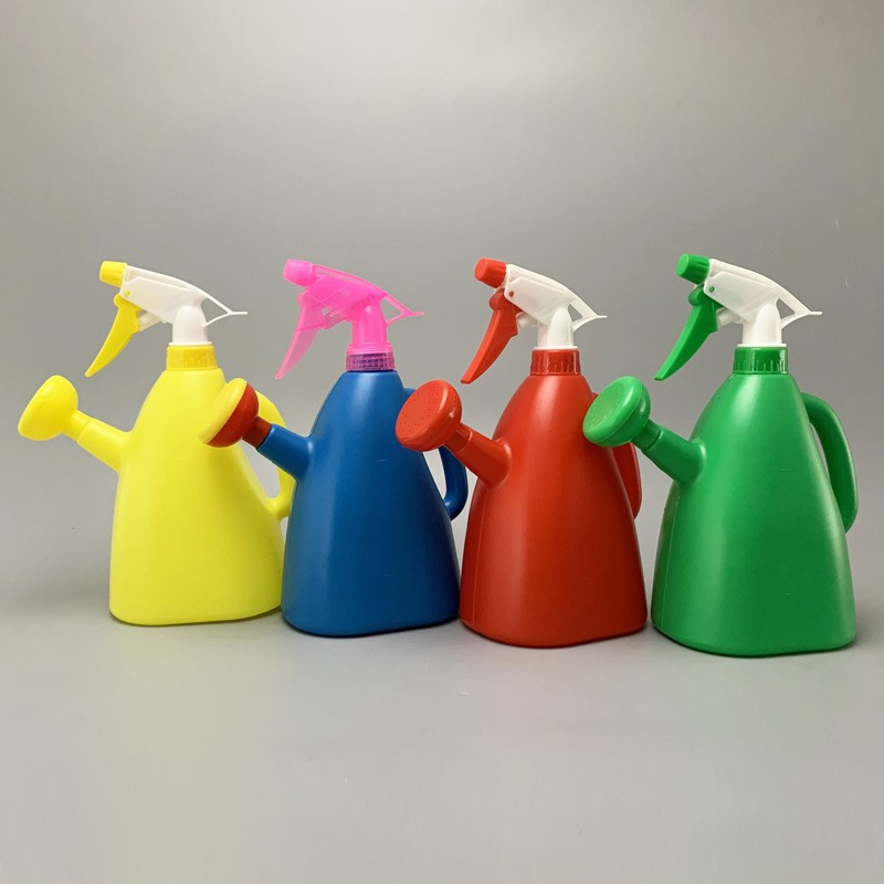 Handheld Garden Watering Sprayer Bottle – Colorful Plastic Dual-Use Mist & Stream Spray Kettle