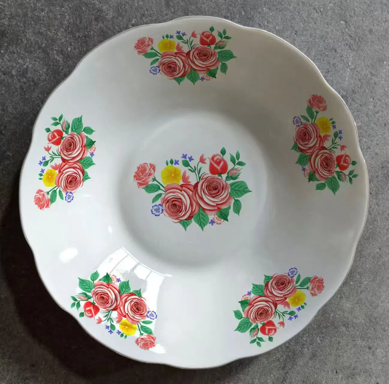 Premium Ceramic Tableware: 8" Soup Plate with Unique Decal Porcelainware Ceramic Kitchenware Tableware