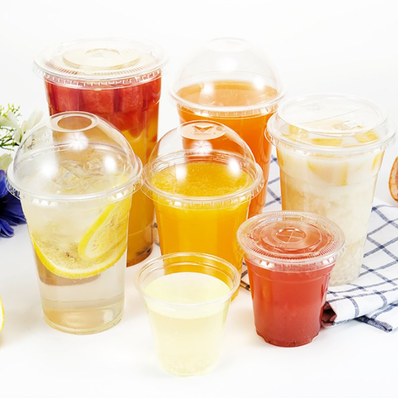 Crystal Clear Food-Grade Pet Disposable Cups for Cold Drinks & Smoothies