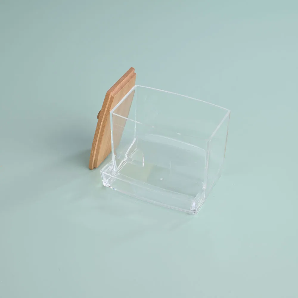 Acrylic Cotton Pad Organizer Clear Makeup Remover Pad Holder