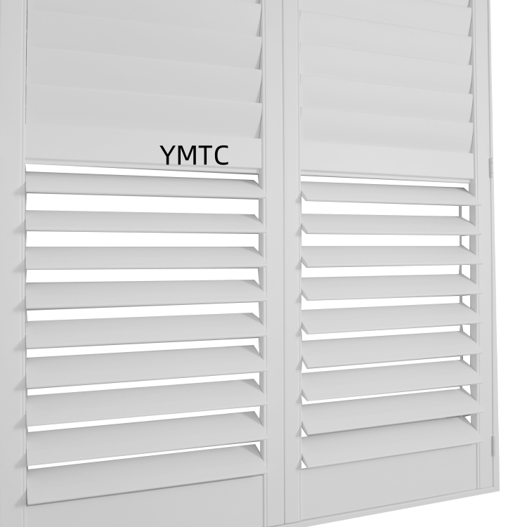 Interior White Adjustable Louver Plantation Shutter Winodw PVC Shutter