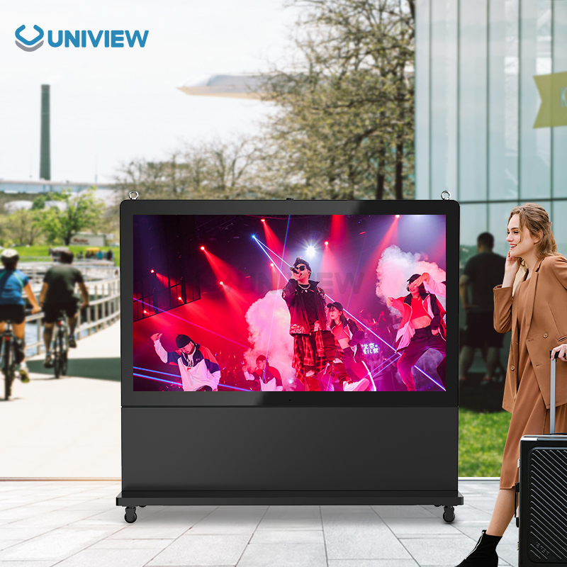 Uniview LCD 55inch Outdoor Floor Standing Signage IP66/IP65 Touch or Non-Touch for Advertising Media with Driver Board Version
