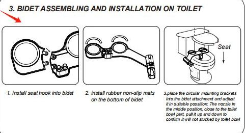 Split Type Small Size Slim Thin Best Top Rated Toilet Seat Bidet Sprayer Shower Toilet Attachment Women Wash Manual Mechanical Toilet Seat Bidet for The Toilet