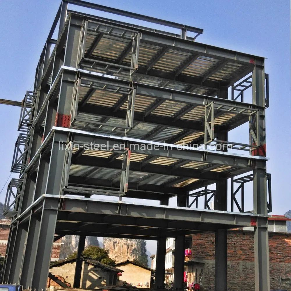 Three Floors Prefabricated Building Steel Structure Prefab House Steel Frame