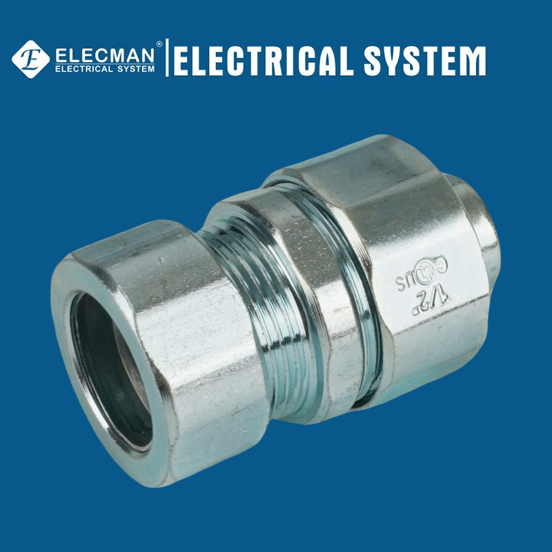 UL Certicificate Corrosion-Resistance Steel EMT Pipe to Liquid Tight Type Compression Coupling