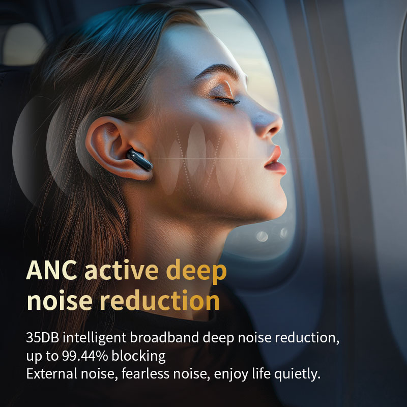 2024 Latest Anc Enc LCD Touch Screen Multi-Function Wireless Earphone Tws with Power Display Volume Adjustment Music Control