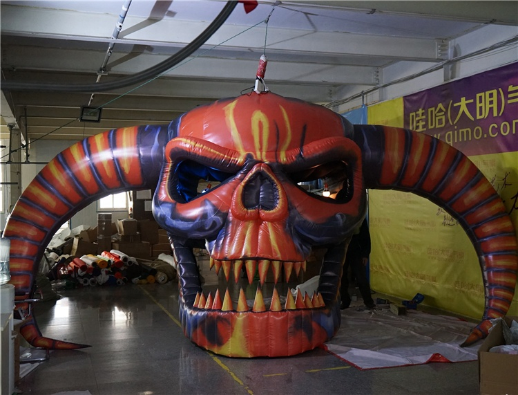 Giant Halloween Decoration Inflatable Skull Skeleton Head for Events