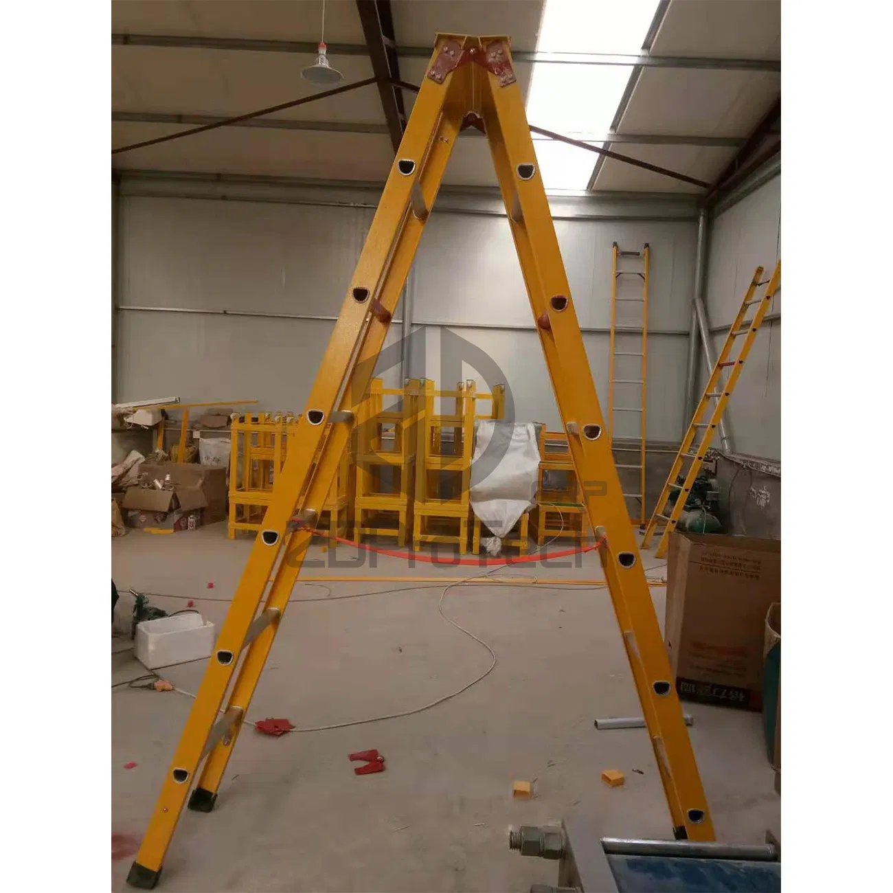 4-16FT Aluminum Step Fiber Glass Step Extension Ladder with Extension Fiberglass