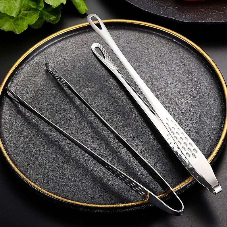 Silverware Food Clip BBQ Tool Stainless Steel Kitchen Tongs