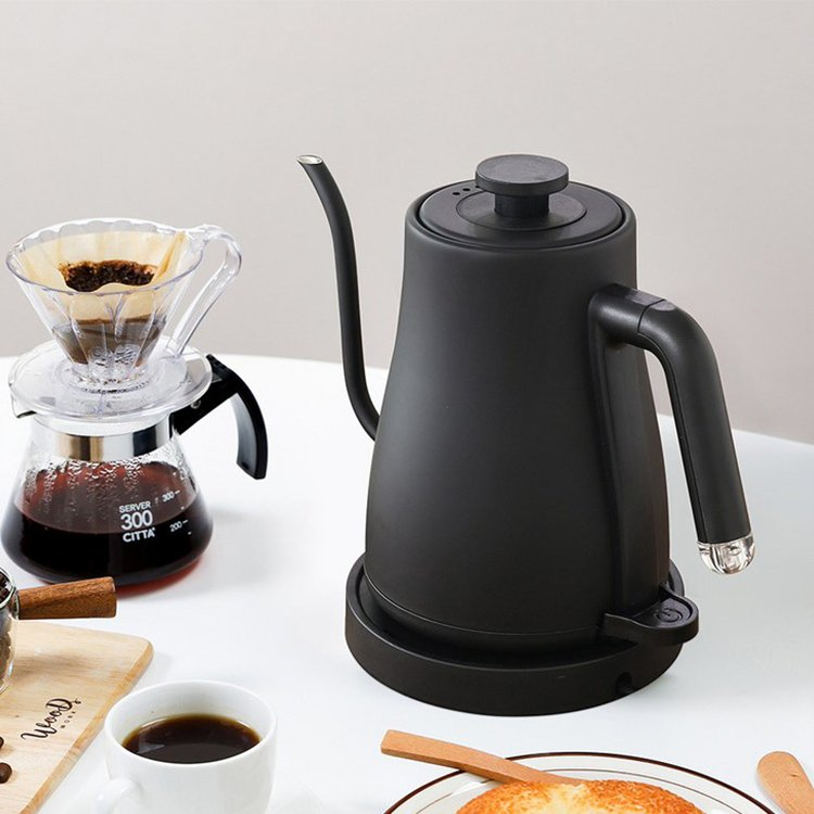 Thin Spout Tea Coffee Drip Kettle 304 Stainless Steel Large Capacity Electric Tea Pot Travel Portable Goose Neck Coffee Kettle