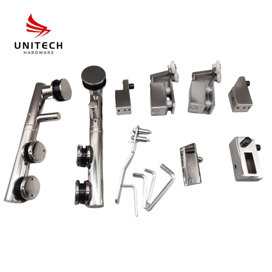 Bathroom Stainless Steel Swing Glass Sliding Folding Door Roller Fittings Accessories