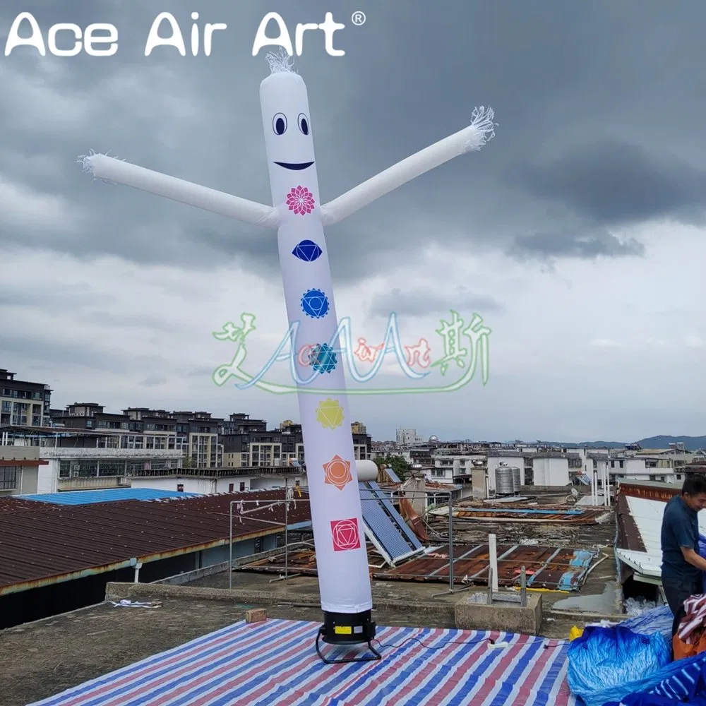 Custom 20FT Tall White Waving Air Tube Man, Air Dancer Man/Boy for Advertising with Air Blower
