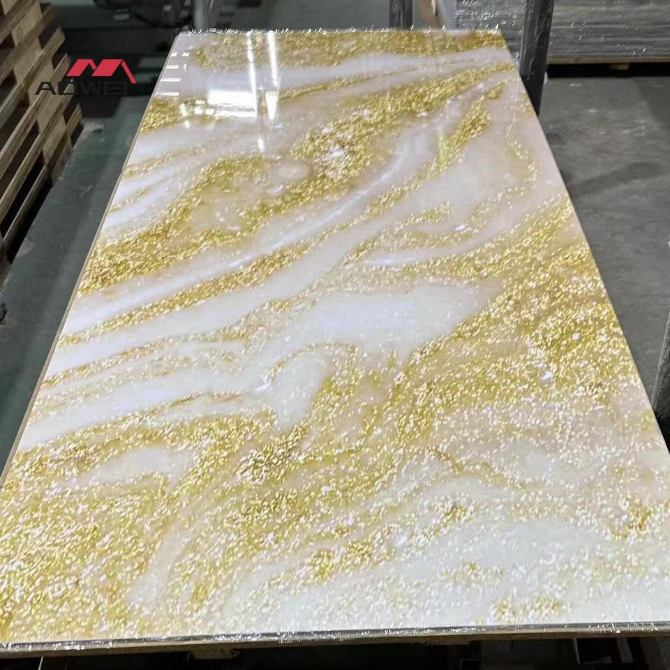 High Quality 1220X2440mm 3mm 3D Printing Wall Cladding PVC UV Marble Sheet