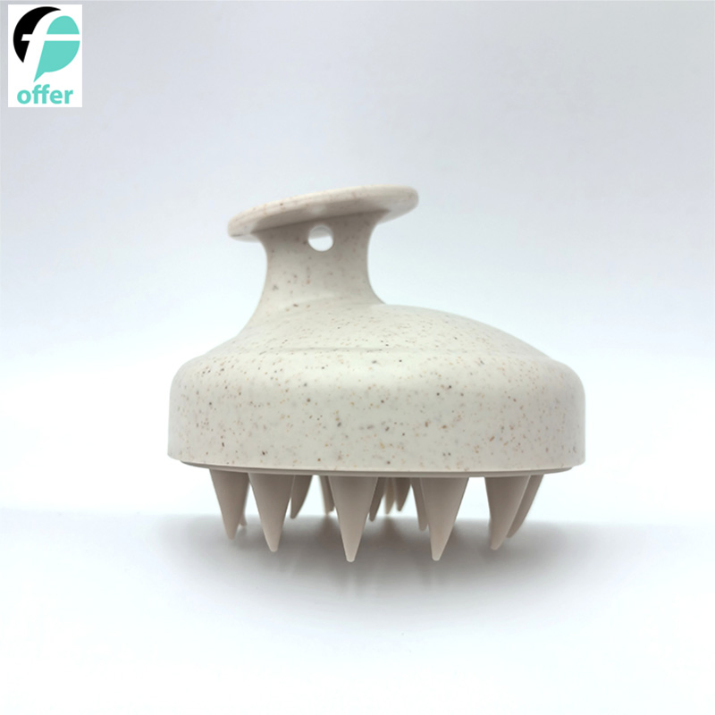 Wheat Straw Silicone Shampoo Brush – Scalp Massager and Hair Cleaning Tool