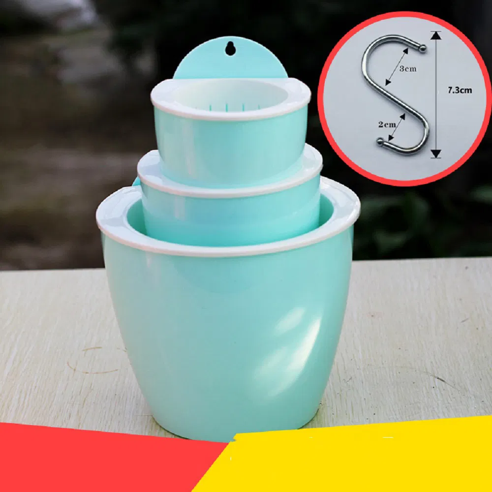 Set of 3 Wall Hanging Planter Water Plant Flower Pots Esg17467