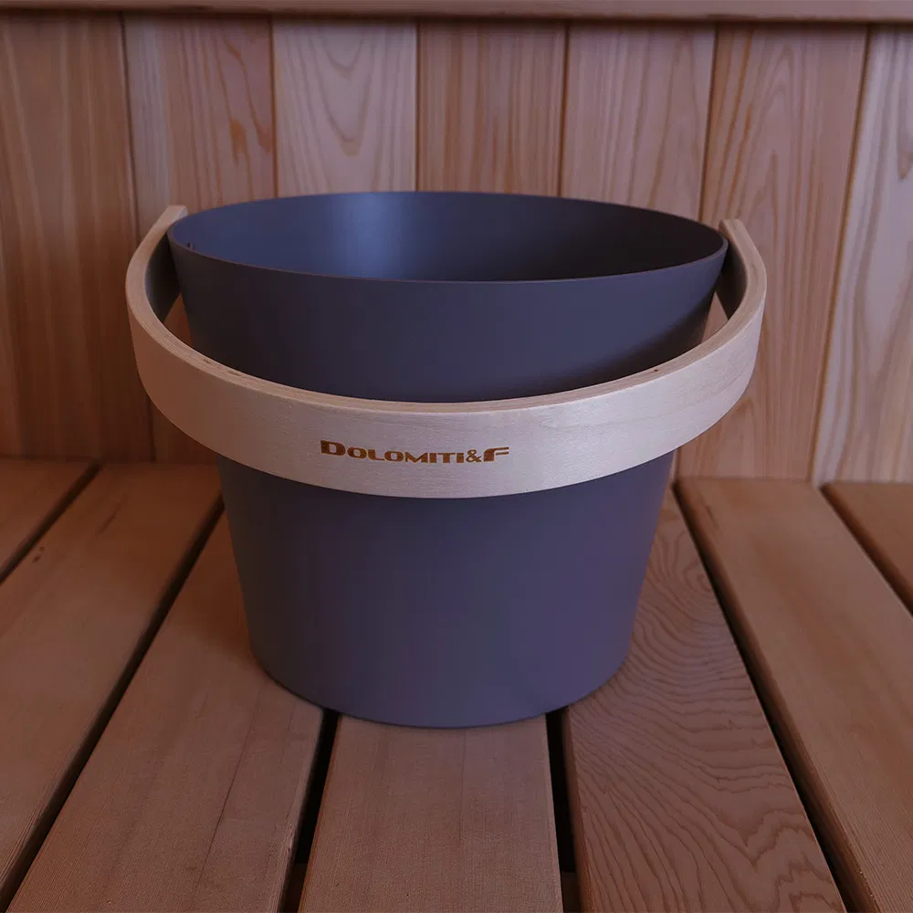 Sauna Accessory Bundle 4-Piece Bucket Ladle Thermo-Hygrometer & Hourglass