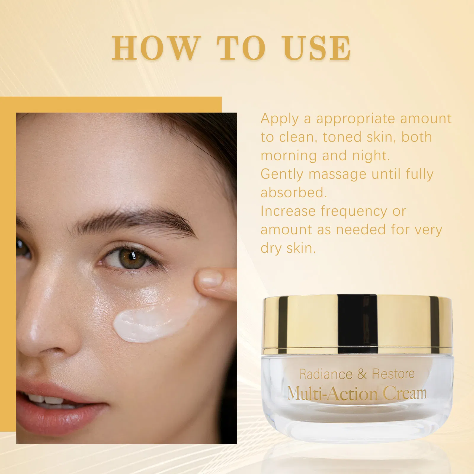 Beauty Cosmetics Facial Care Multi-Action Cream Anti Wrinkles Relaxing Repairing Cream