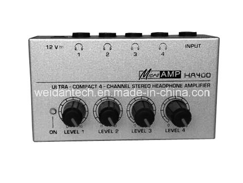 Ultra-Compact 4-Channel Metal Stereo Headphone Amplifier with MP3 support Earphone Splitter