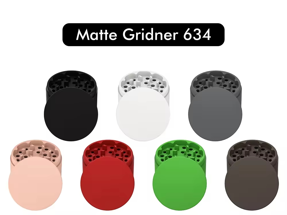 Premium Rubber Herb Grinder 63mm 4layers Smoking Accessories Easy to Use Wholesale Custom Metal Manual Matte Herb Grinder