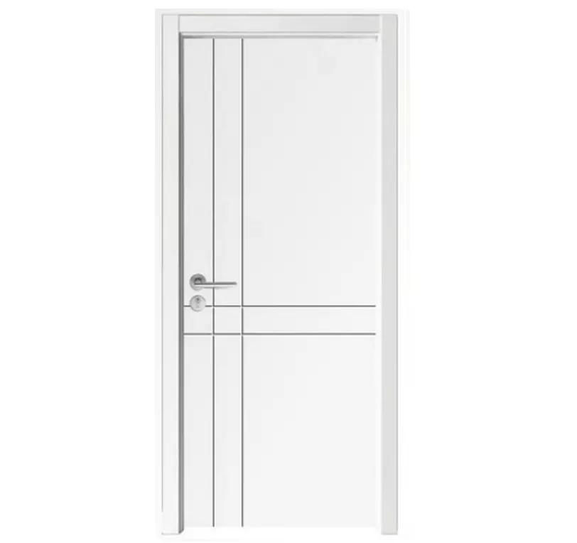 Residential Apartment Wooden Door Noiseproof Hotel Timber Door with Painting Veneer Surface