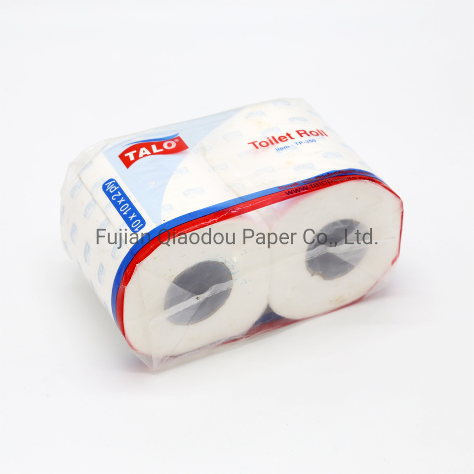 Individual Packing 2 Ply Virgin Wood Pulp Smooth Strong Toilet Roll