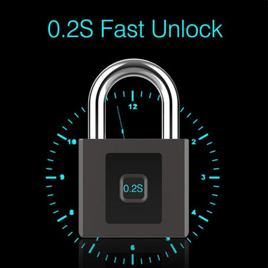 High Quality Waterproof IP65 Safety Large Capacity Digital Smart APP Fingerprint Padlock